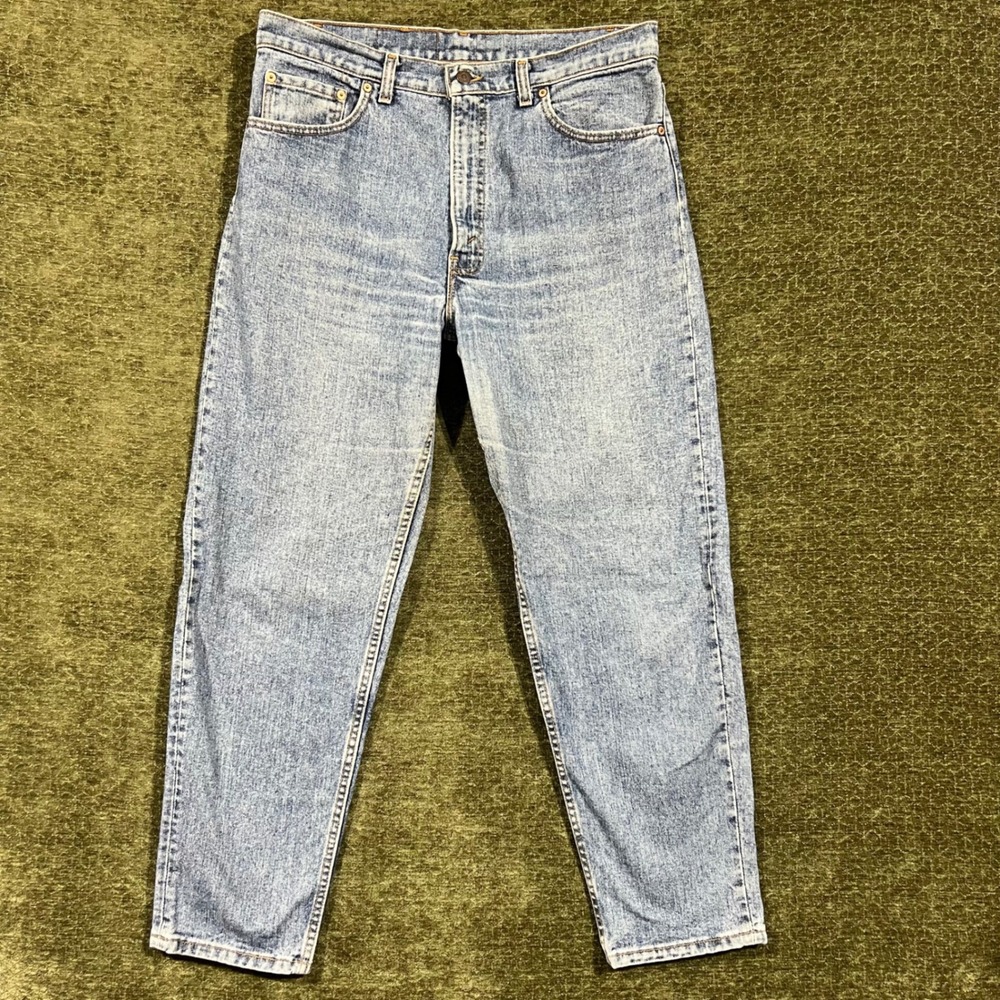 Levi's 550 Relaxed Fit Jeans Mens 36x30 Light Wash Blue Vintage Made in USA 90s